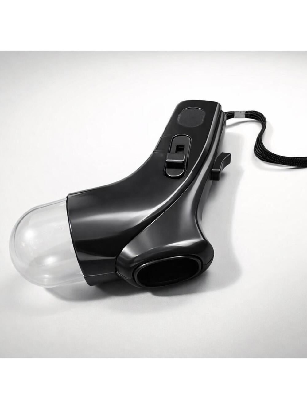 Black Handheld Pet Treat Launcher Dispenser with button
